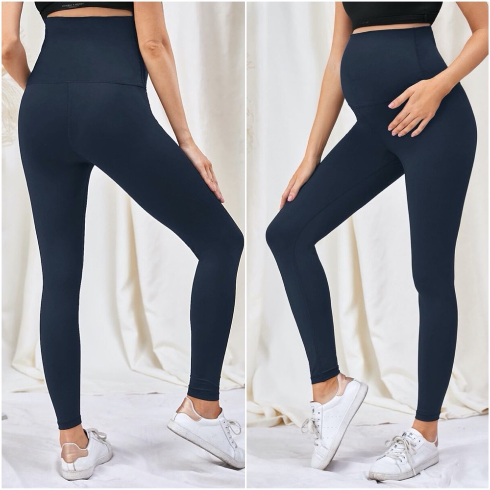 Maternity stretchy lounge yoga athletic leggings - Picture 5 of 7